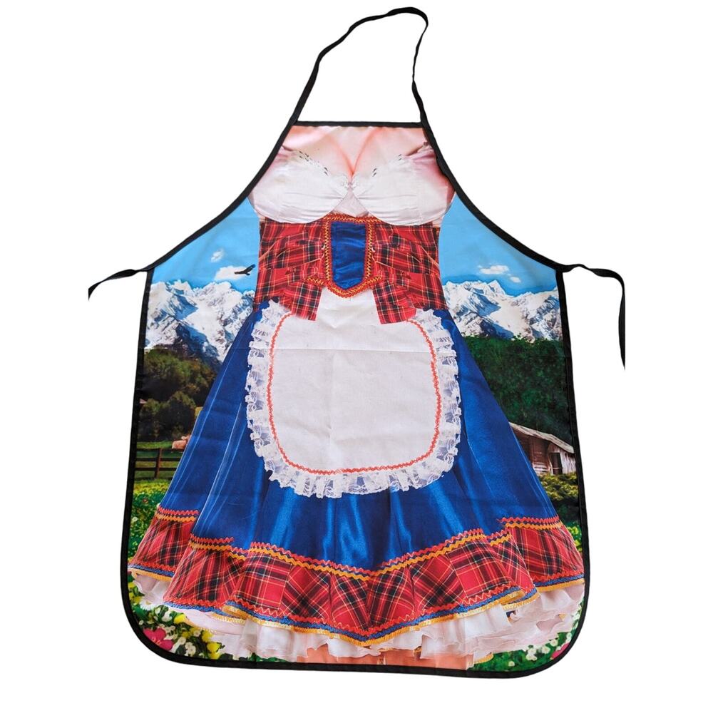 Oktoberfest Aprons German busty Woman Cooking kitchen BBQ Grill Apron Set of 3